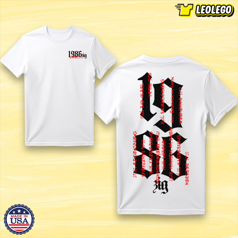 1986zig Tourshirt White 2025