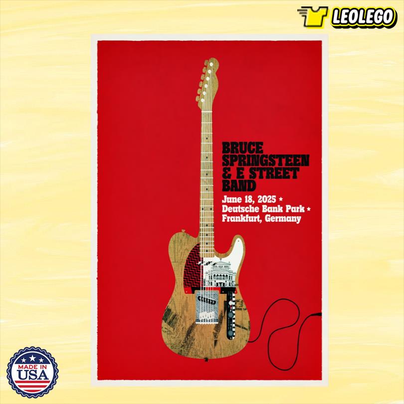 Bruce Springsteen Frankfurt, Germany June 18 2025 Deutsche Bank Park Show Poster