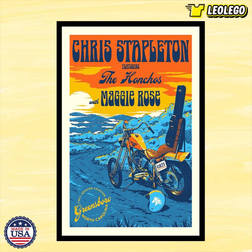 Chris Stapleton Show June 18 2025 First Horizon Coliseum Greensboro, NC Poster