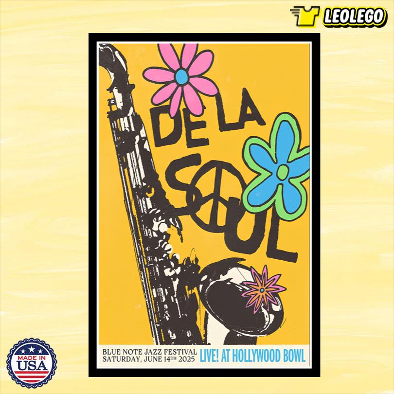 De La Soul June 14 2025 Hollywood Bowl Los Angeles, CA Concert Poster