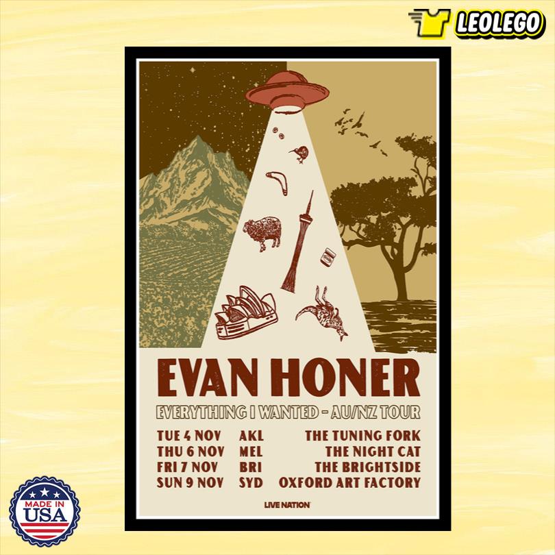 Evan Honer Everything I Wanted AUNZ 2025 Event Poster