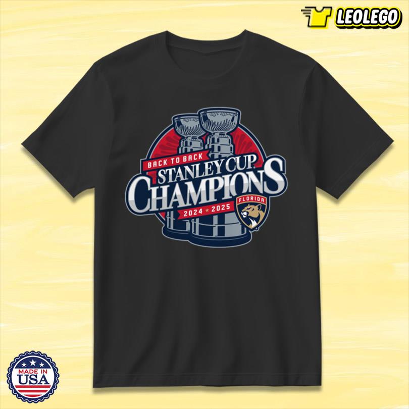 Florida Panthers Juvenile 2024-2025 Back-to-Back Stanley Cup Champions Shirt