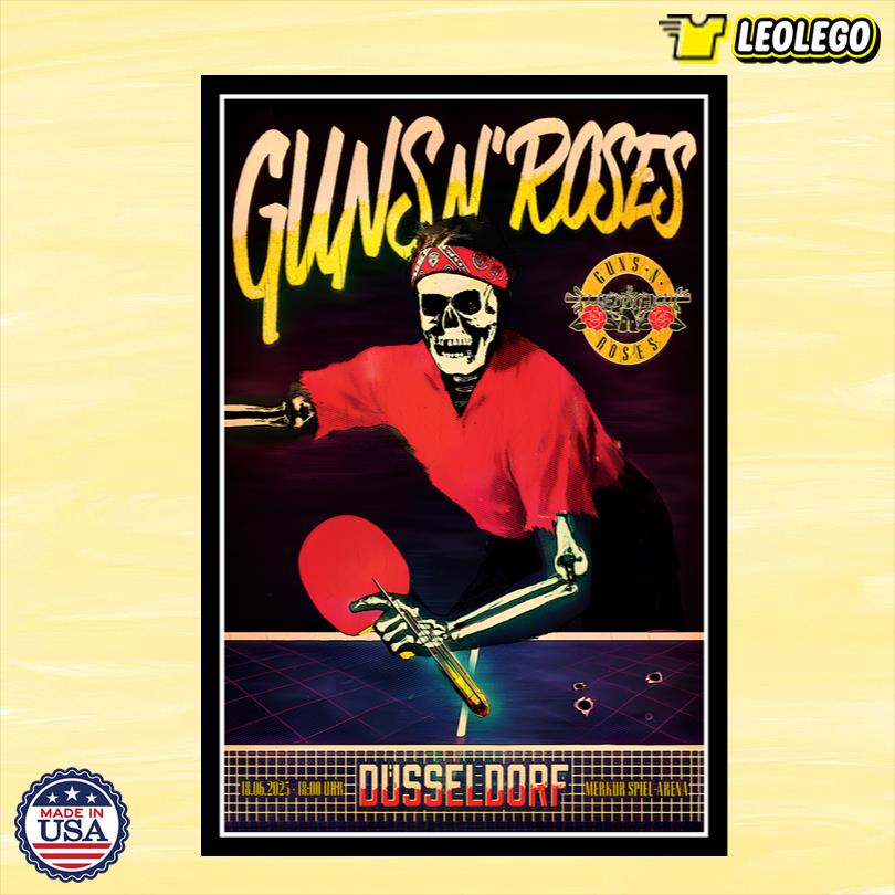 Guns N Roses June 18 2025 Merkur Spiel-Arena Dusseldorf, DE Show Poster