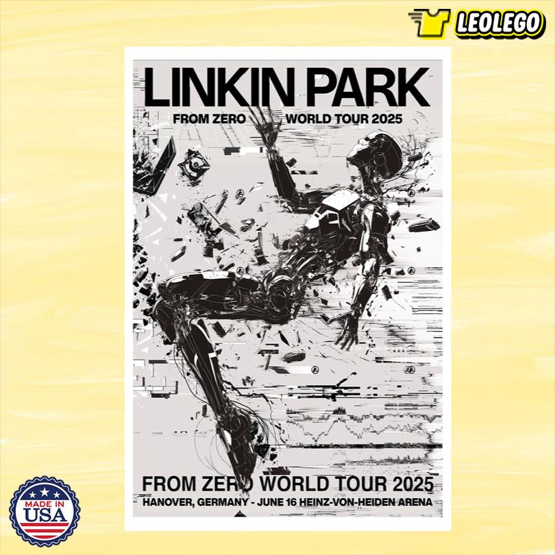 Linkin Park Hanover, Germany Heinz Von Heiden Arena June 16 2025 Event Poster