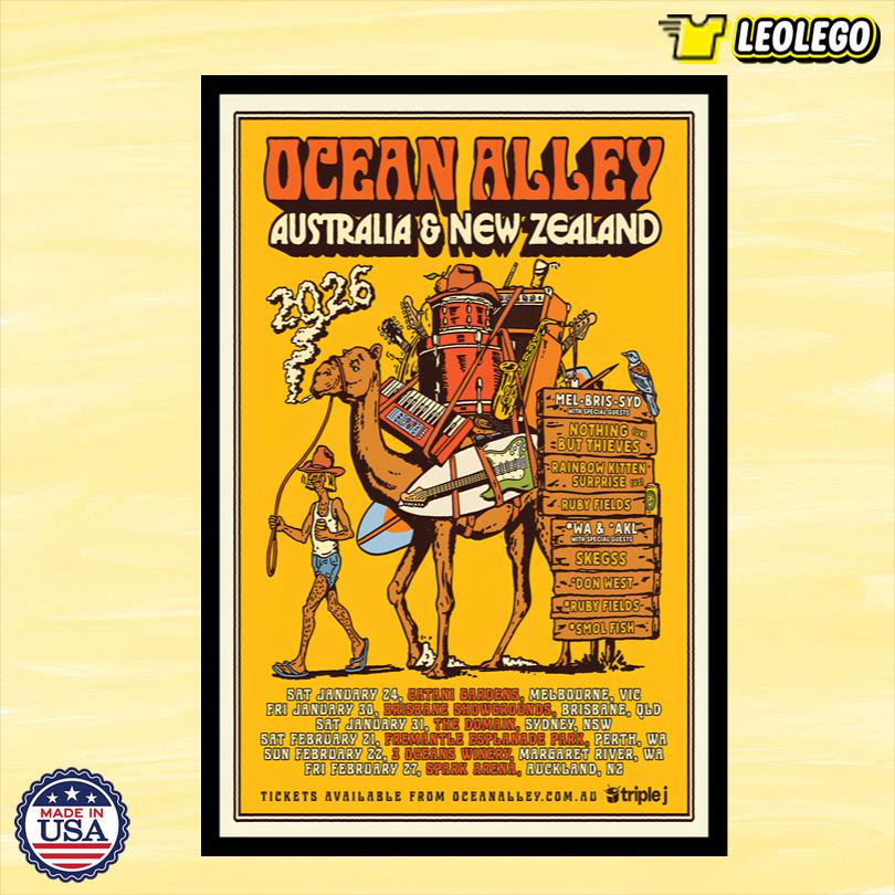 Ocean Alley Australia & New Zealand 2026 Event Poster