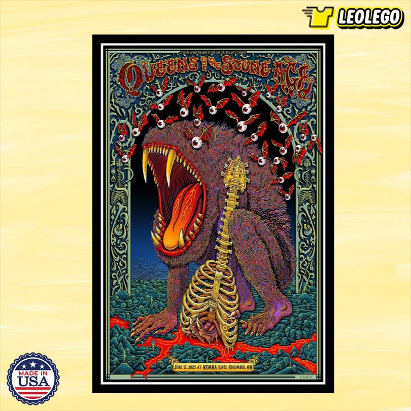 Queens Of The Stone Age Show June 17 2025 KEMBA Live Columbus, OH Poster