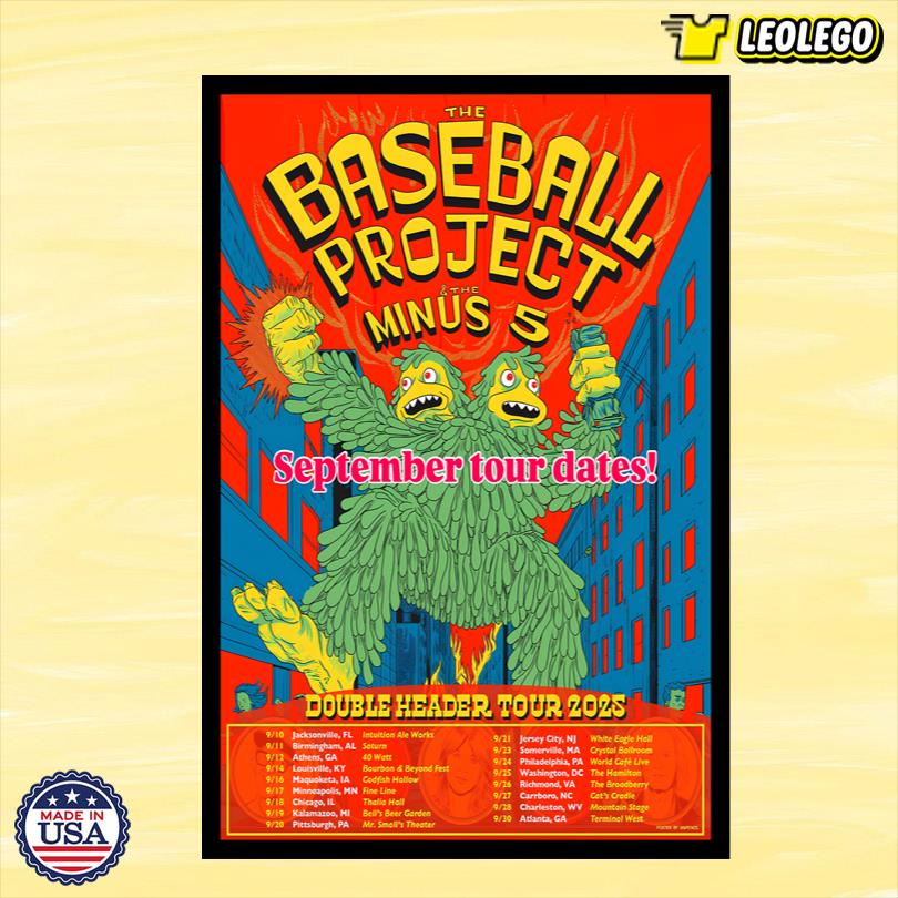 The Baseball Project Double Header Tour Sep 2025 Poster