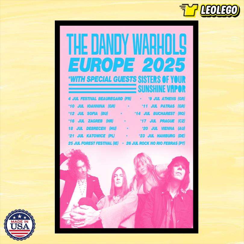 The Dandy Warhols Europe 2025 Event Poster